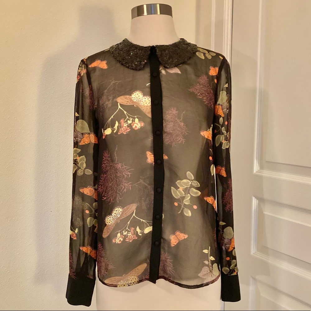 Kensie Peter Pan Collar Blouse